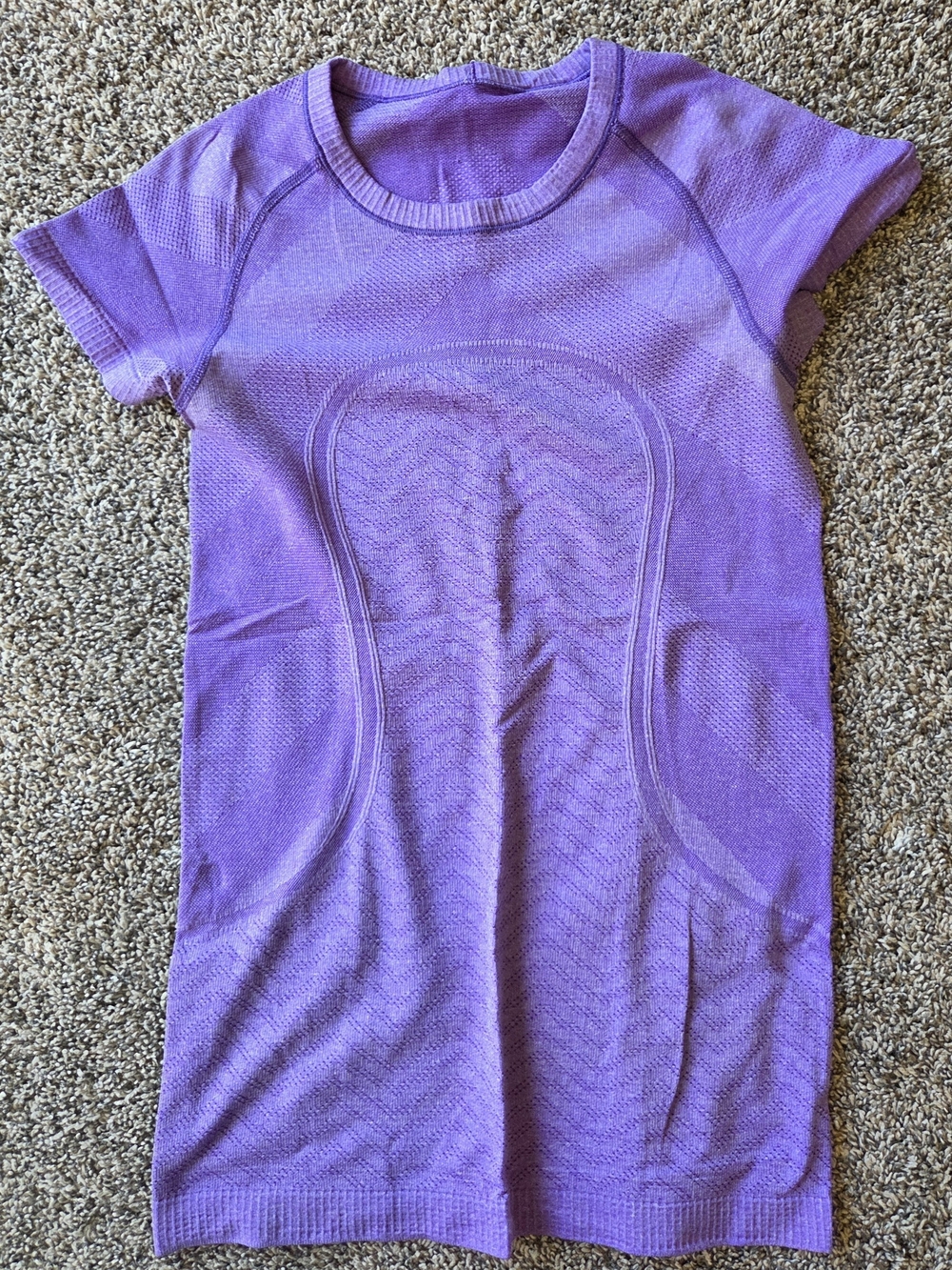 lululemon athletica Purple Seamless Short Sleeve Performance Top